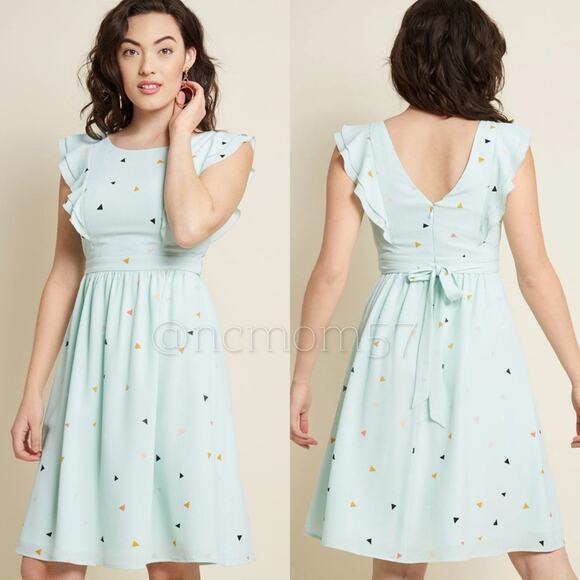 ModCloth Fervour Mint A Joy To Be Blissful A-line Dress - Picture 1 of 6